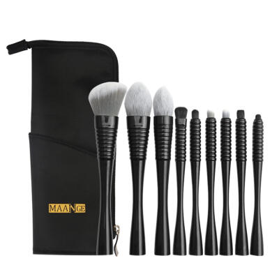 

9pcs Makeup Brush Set Blush Eye Shadow Brush with Canvas Cosmetic Bag