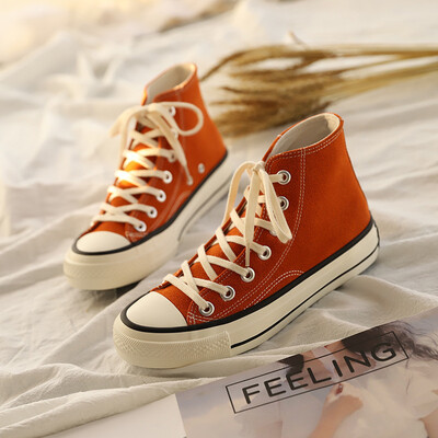 

Comet EVENSTAR retro imitation velvet high-top canvas shoes female Korean version of ulzzang port wind