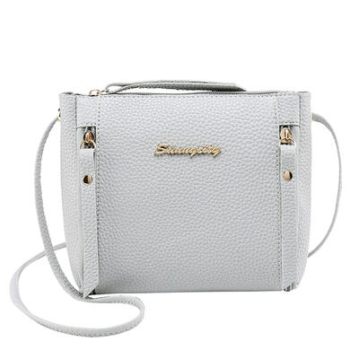 

Litchi Pattern Solid Color Women Shoulder Handbags Leather Crossbody Bags