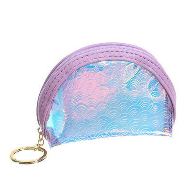 

Creative Laser Printing Zip Clutch Women Kid Coin Purse PVC Keychain Wallet