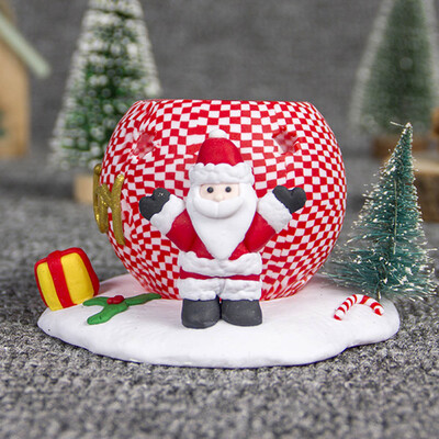 

Christmas Three-dimensional Decoration Candlesticks Soft Ceramic Candle Holders