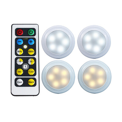 

Wireless Puck Light LED Cabinet Lamp 4pcs