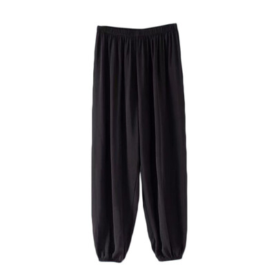 

Women 2019 Spring Summer New Vertical Pants High Waist Loose Thin Ice Silk Sunscreen Wide Leg Pants