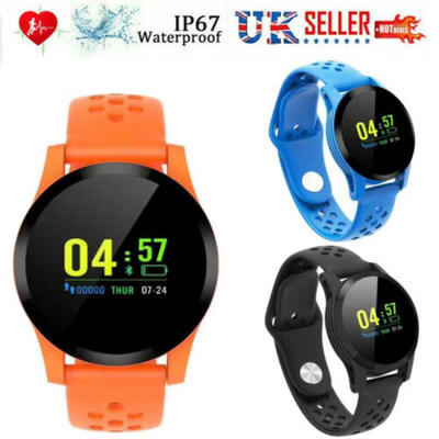

Waterproof Sport Smart Watch Heart Rate Blood Pressure Monitor FIT BIT Mens Kid