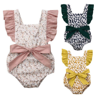 

Newborn Infant Baby Girl Floral Romper Bodysuit Jumpsuit Outfits Sunsuit Clothes