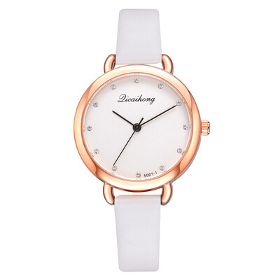 

Korean fashion with rhinestone scale time watch wish new direct PU ladies watch