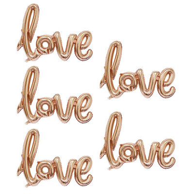 

5Pcs Ligatures LOVE Letter Foil Balloon Anniversary Wedding Party Festival Decor
