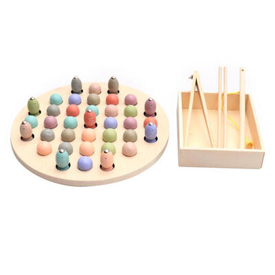 

Magnetic Fishing Beads Wooden Toy Kids Early Development Skill Desktop Game
