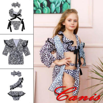 

2Pcs Toddler Baby Girl Leopard Swimwear Bathing Suit Bikini Outfits Swimsuit Set
