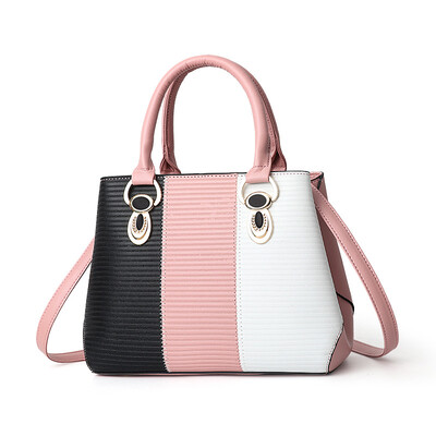

2019 summer new female bag big bag large capacity color matching fashion handbag shoulder diagonal package