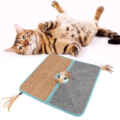 

Greensen Reversible Sisal Carpet Cat Scratching Board Pet Scratcher Mat Playing Toy
