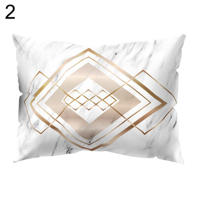 

Marble Grain Geometric Print Pillow Case Sofa Waist Throw Cushion Cover Decor