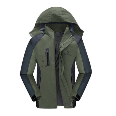 

Gobestart Mens Spring Autumn Outdoor Hoodie Zipper Hat Removable Sport Assault Coat