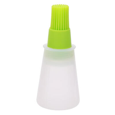 

1pc Heat Resisting Silicone Grill Oil Bottle BBQ Basting Brush Cooking Tool