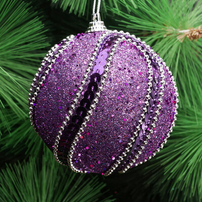 

〖Follure〗Christmas Rhinestone Glitter Baubles Balls Xmas Tree Ornament Decoration 8CM