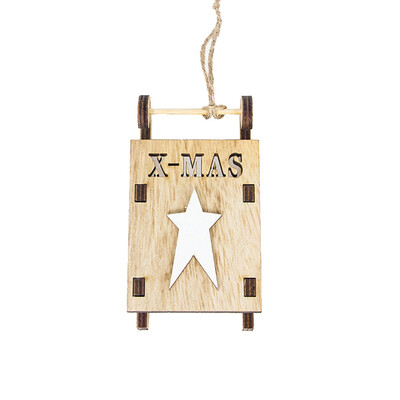 

〖Follure〗Christmas Tree Decorations Wooden Shapes Ornaments Craft Xmas Gifts