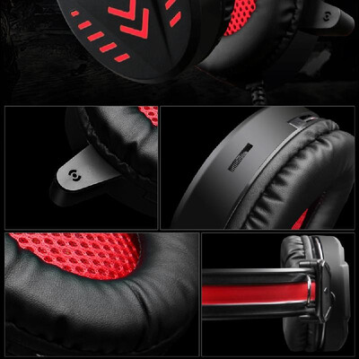 

A1 Gaming Headsets 35mm Wired Over Ear Headphones Noise Canceling E-Sport Earphone with Microphone Colorful LED Light Volume Cont