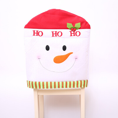 

Detachable Chair Cover Christmas Santa Snowman Deer Dinner Table Christmas Decor