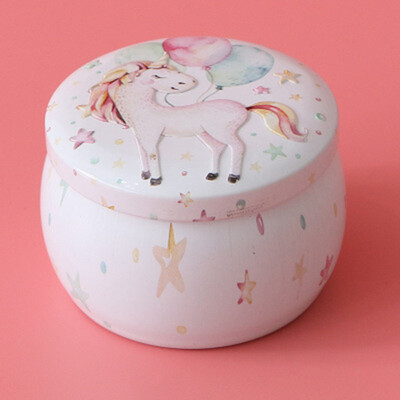 

Lovely Mini Tin Box Gift Jewelry Tin Box Cookie Candy Tea Tobacco Storage Round Drum Tinplate Box Retro Candle Jar