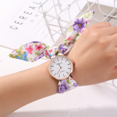 

RM Fashion Flower Cloth Design Watch Sweet Girl Bracelet Watch Womens Dress Watch