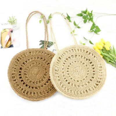 

Womens Straw Bag Wicker Shoulder Bags Summer Beach Handbag Crossbody Bags