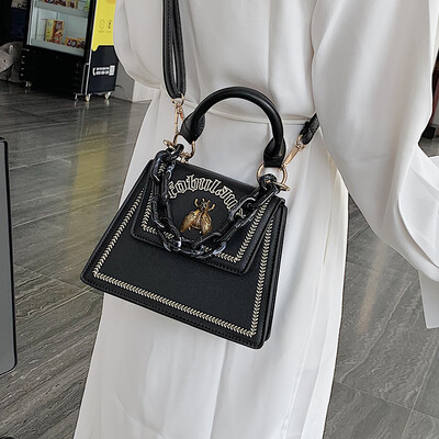 

Female bag 2019 new foreign air small square bag ins super fire bag chain Messenger bag summer small fresh shoulder bag