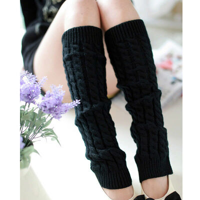 

Leg Warmer Women Warm Knee High Winter Knit Crochet Legging Boot Socks Slouch