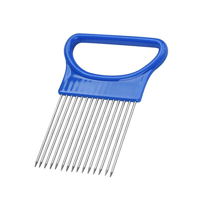 

Onion Vegetables Slicer Cutting Aid Holder Guide Slicing Cutter Safe Fork