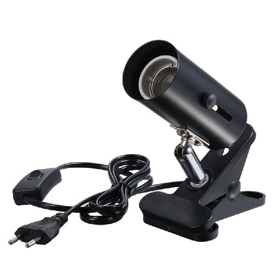 

85-265V 300W UVB Pet Light Holder Clamp Lamp Fixture Solid Ceramics Socket&Iron Shell 360° Adjustable Habitat Lighting&Cer
