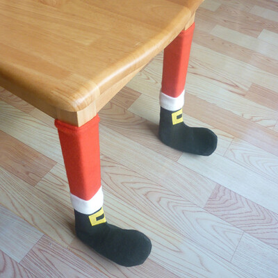 

Gobestart 4PC Christmas Chair Leg Foot Cover Table Decoration for Party Dinner Christmas