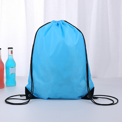 

1Pcs Solid Color Drawstring Tote Bag Cinch Gym Bags Storage Backpack Kids School Travel Bag