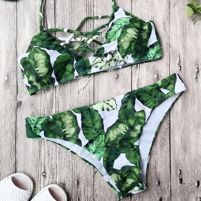

Roseonmyhand Women Print Push-Up Padded Bra Beach Bikini Set Swimsuit Beachwear Swimwear