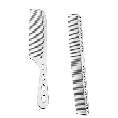 

2pcs Metal Steel Hair Comb Pro Salon Hairdresser Hair Cutting Combs Brush
