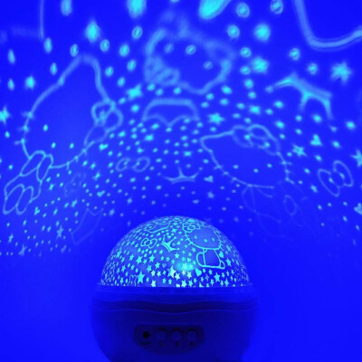 

New romantic flower bud star light led starry rotating projection lamp stars night sky projector night light