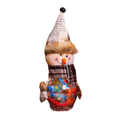

〖Follure〗Lovely Snowman Santa Elk Christmas Candy Filler Storage Bottle Xmas Decor Box