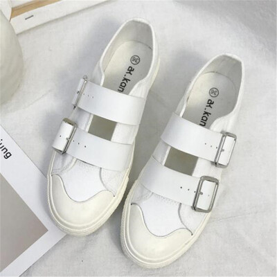 

DIWEINI 2019 Womens Vulcanize Shoes Sneakers Black White Hook & Loop Canvas Shoes White Sneakers Women Rubber Sole Women Shoe