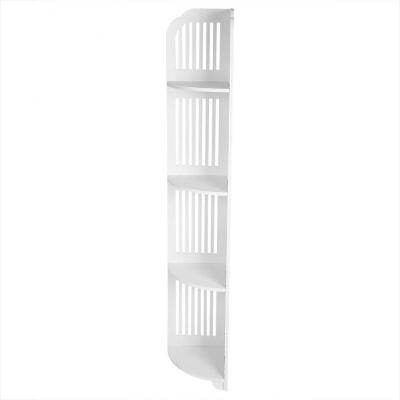 

Greensen 4-Tier White Wooden Standing Corner Shelf Bathroom Bedroom Storage Rack