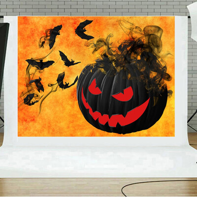 

Toponeto Halloween Backdrops Pumpkin Vinyl 5x3FT Lantern Background Photography Studio