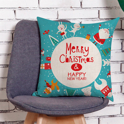 

Siaonvr Home Decor Cushion Cover Merry Christmas Pillowcase Sofa Throw Pillow Covers
