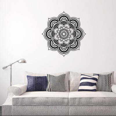 

〖Follure〗Mandala Flower Indian Bedroom Wall Decal Art Stickers Mural Home Vinyl Family BK