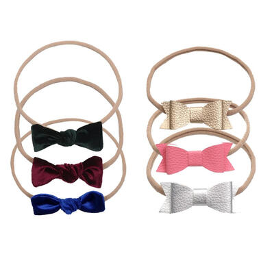 

6pcsset Baby Headband Bow Headwear Good Elastic Boy Girl Beanie Spring Autumn Childrens hair accessories