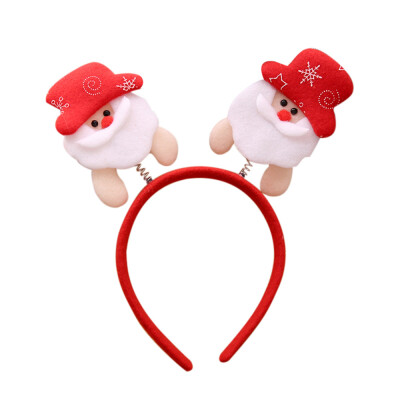 

Tailored Hot Christmas Headband Santa Xmas Party Decor Double Hair Band Clasp Head Hoop