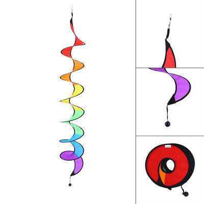 

Foldable 140cm Rainbow Spiral Windmill Colorful Wind Spinner Tent Garden Yard