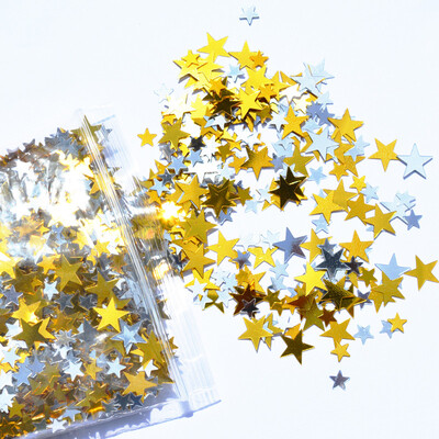 

〖Follure〗Multicolored Stars Confetti SequinConfetti Glitter No hole Embellishment