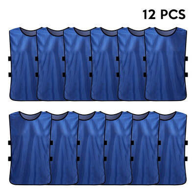 

12 PCS Adults Soccer Pinnies Quick Drying Football Jerseys Vest Scrimmage Practice Sports Vest Breathable Team Training Bibs