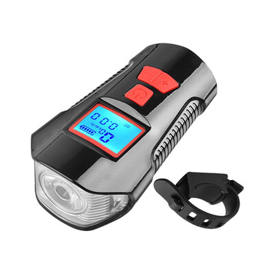 

Multifunctional Bicycle Light USB Rechargeable Waterproof Bike Computer Electric Horn Bell Handlebar Cycling Headlight 7
