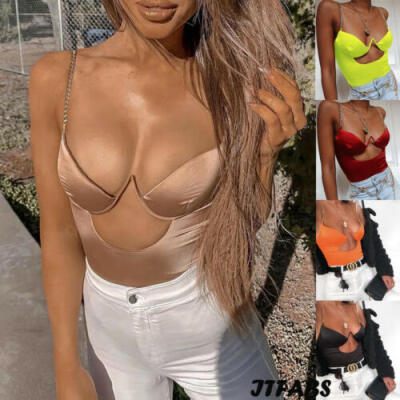 

Padded Bikini Summer Playsuit Holiday Party Clubwear Women Casual Clothes Tops