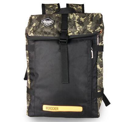 

Dead Flying Backshoulder Bag Mens Riding Bag Camo Tide Brand Light Strip Bag Mens Large Capacity Travel Computer Bag Sports Back