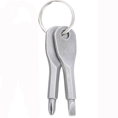 

〖Follure〗2 PCS Multifunctional Pocket Mini Tool Screwdriver Set with Key Ring Portable Ou