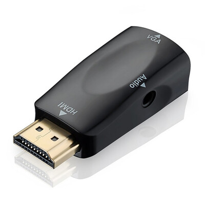 

Gold-Plated HDMI to VGA Converter Adapter with 35mm Audio Port for PC Laptop DVD